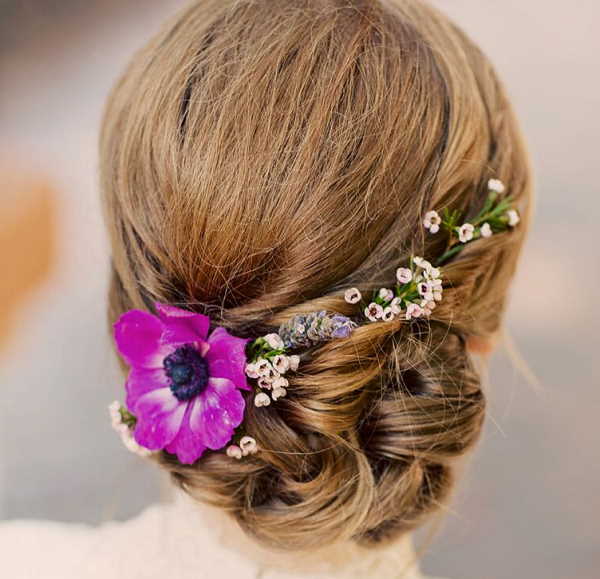 braid with flowers